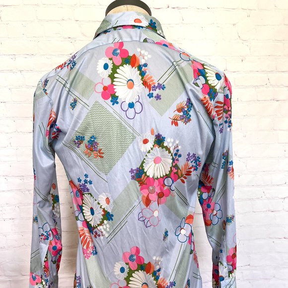 70's Givenchy by chesa - Funky Floral Print - Size Large - Picture 8 of 12